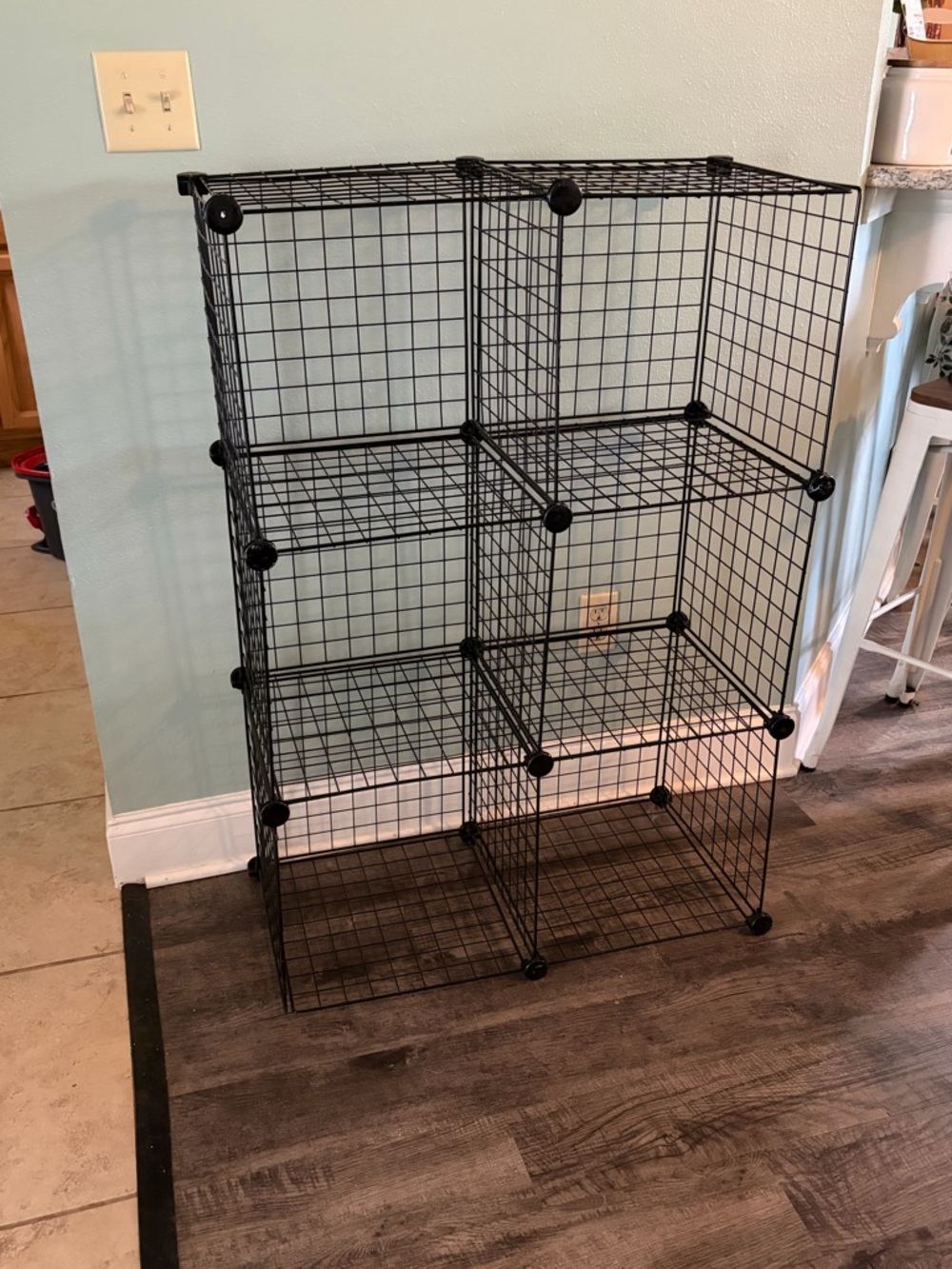 Black Modular Wire Cube Storage Organizer